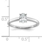 14k White Gold 1/2 Ct. Certified Lab Grown Diamond VS/SI+ G+ Oval Solitare Engagement Ring