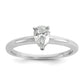 14k White Gold 1/2 Ct. Certified Lab Grown Diamond VS/SI+ G+ Pear Solitare Engagement Ring