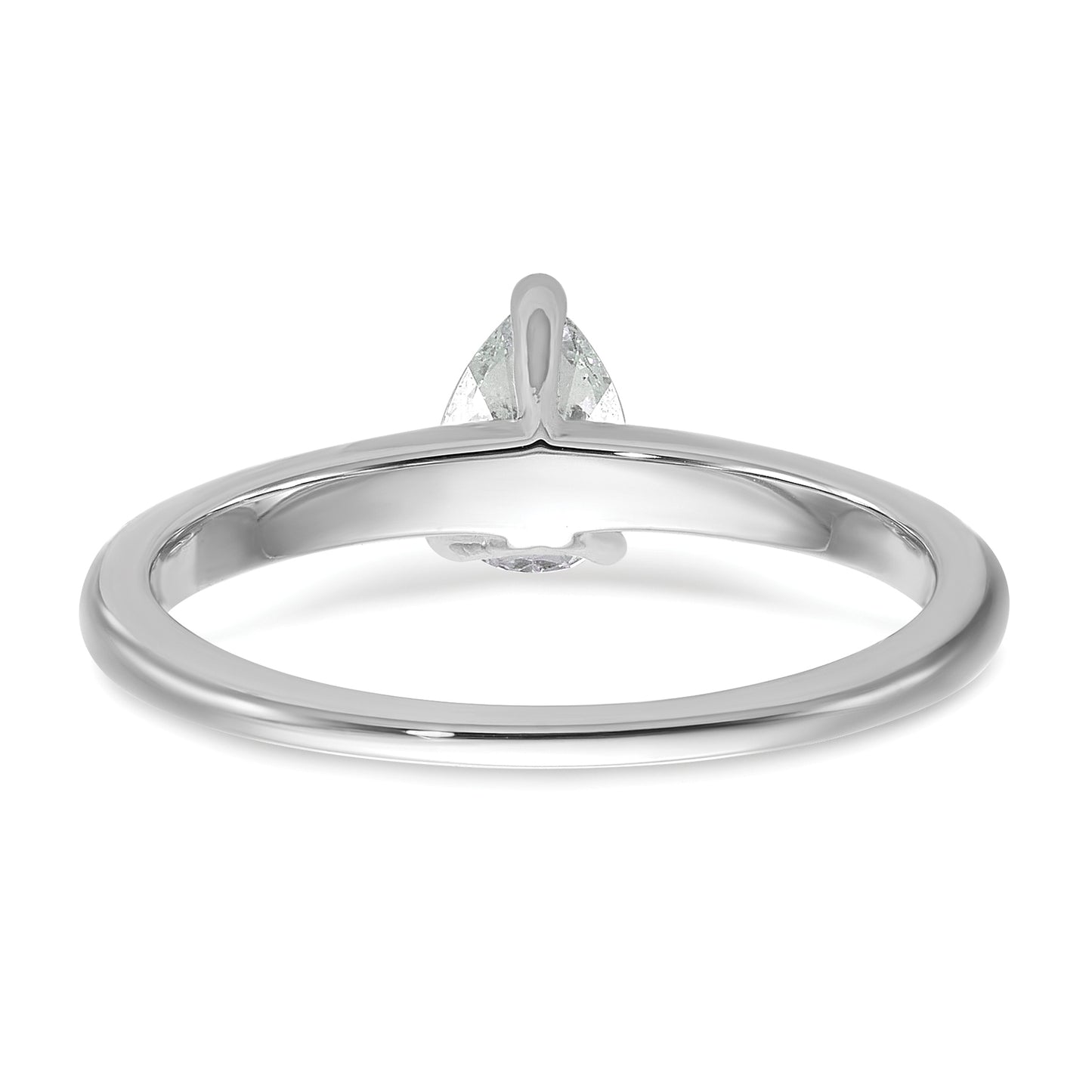 14k White Gold 1/2 Ct. Certified Lab Grown Diamond VS/SI+ G+ Pear Solitare Engagement Ring