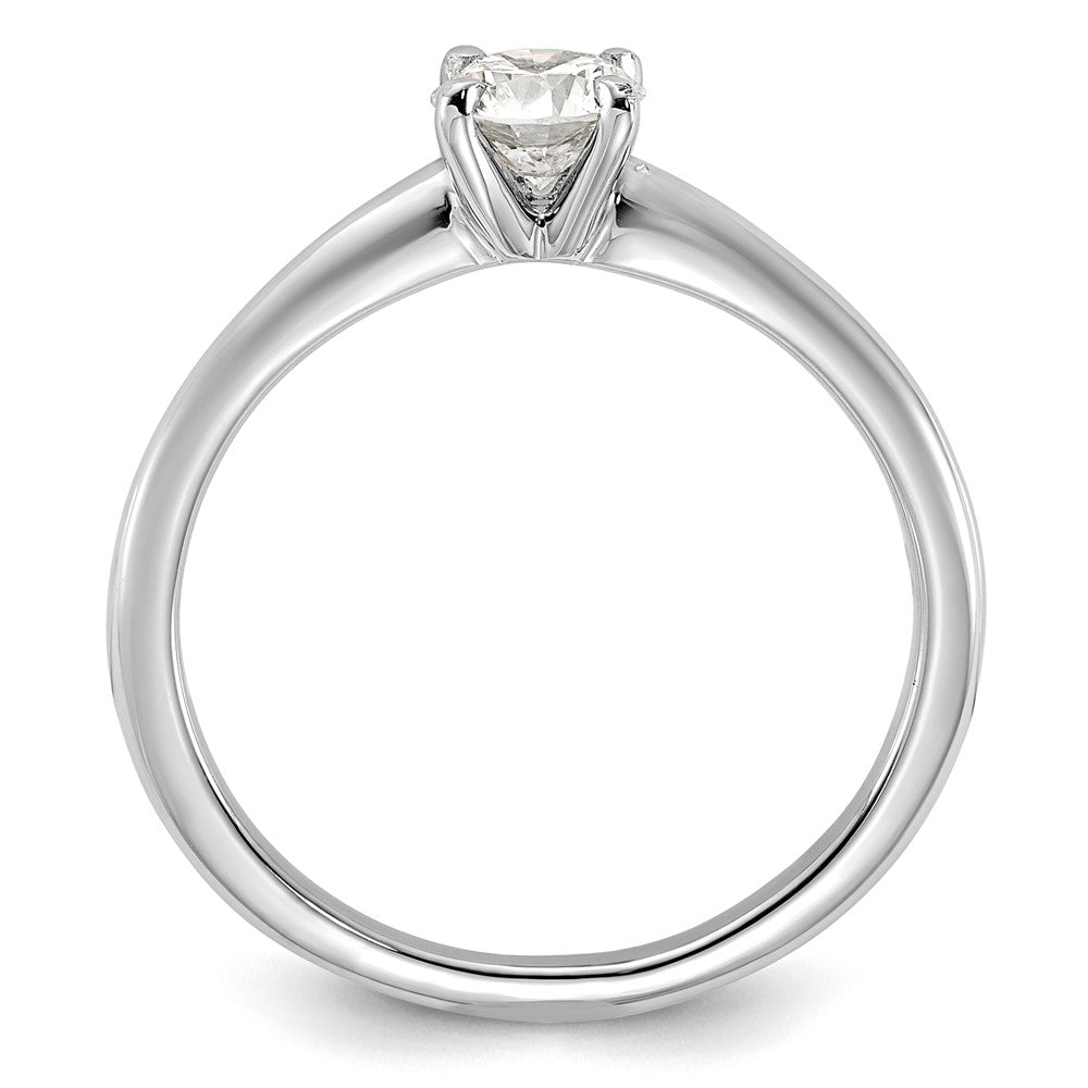 14k White Gold 1/2 Ct. Certified Lab Grown Diamond VS/SI+ G+ Round Solitaire Engagement Ring