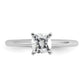 14k White Gold 3/4 Ct. Certified Lab Grown Diamond VS/SI+ G+ Cushion Solitare Engagement Ring