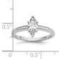 14k White Gold 3/4 Ct. Certified Lab Grown Diamond VS/SI+ G+ Marquise Solitare Engagement Ring