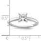 14k White Gold 3/4 Ct. Certified Lab Grown Diamond VS/SI+ G+ Princess Solitare Engagement Ring