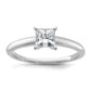 14k White Gold 3/4 Ct. Certified Lab Grown Diamond VS/SI+ G+ Princess Solitare Engagement Ring