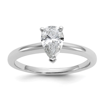 14k White Gold 3/4 Ct. Certified Lab Grown Diamond VS/SI+ G+ Pear Solitare Engagement Ring