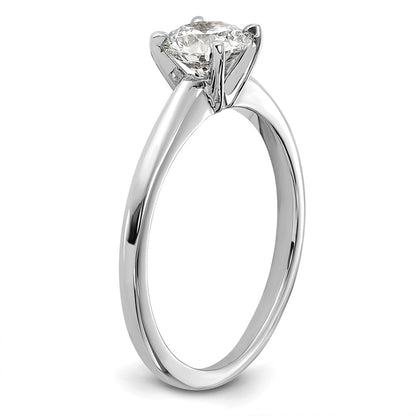 14k White Gold 3/4 Ct. Certified Complete Lab Grown Diamond VS/SI+ G+ Round Solitaire Engagement Ring