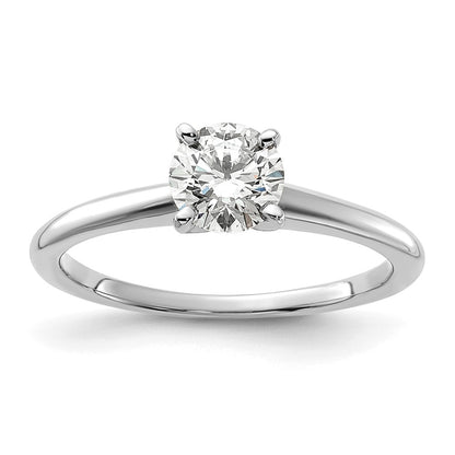 14k White Gold 3/4 Ct. Certified Complete Lab Grown Diamond VS/SI+ G+ Round Solitaire Engagement Ring