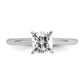 14k White Gold 1 Ct. Lab Grown Diamond VS/SI+ G+ Cushion Solitare Engagement Ring