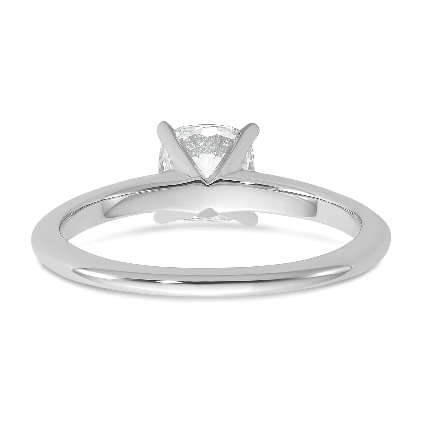 14k White Gold 1 Ct. Lab Grown Diamond VS/SI+ G+ Cushion Solitare Engagement Ring