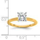 14k Two-tone 1 Ct. Lab Grown Diamond VS/SI+ G+ Cushion Solitare Engagement Ring