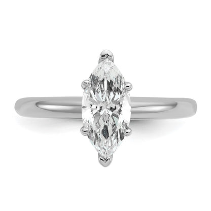 14k White Gold 1 Ct. Certified Lab Grown Diamond VS/SI+ G+ Marquise Solitare Engagement Ring