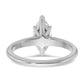 14k White Gold 1 Ct. Certified Lab Grown Diamond VS/SI+ G+ Marquise Solitare Engagement Ring