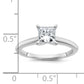 14k White Gold 1 Ct. Lab Grown Diamond VS/SI+ G+ Princess Solitare Engagement Ring