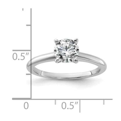 14k White Gold 1 Ct. Lab Grown Diamond VS/SI+ G+ Round Solitaire Engagement Ring