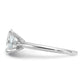 14k White Gold 1 1/2 Ct. Certified Lab Grown Diamond VS/SI+ G+ Oval Solitare Engagement Ring