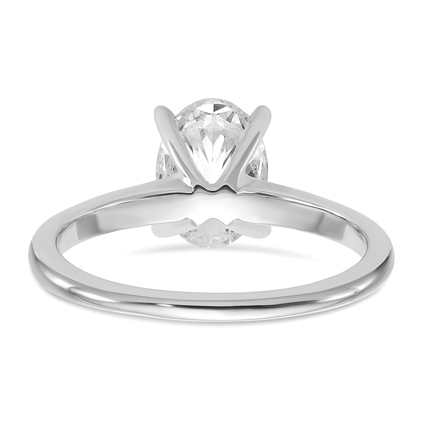 14k White Gold 1 1/2 Ct. Certified Lab Grown Diamond VS/SI+ G+ Oval Solitare Engagement Ring