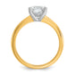 14k Two-tone 1 1/2 Ct. Certified Lab Grown Diamond VS/SI+ G+ Princess Solitare Engagement Ring