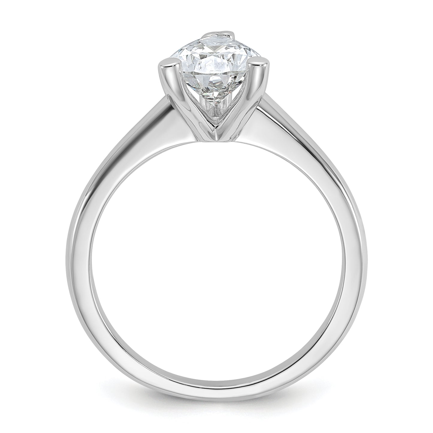 14k White Gold 1 1/2 Ct. Certified Lab Grown Diamond VS/SI+ G+ Pear Solitare Engagement Ring