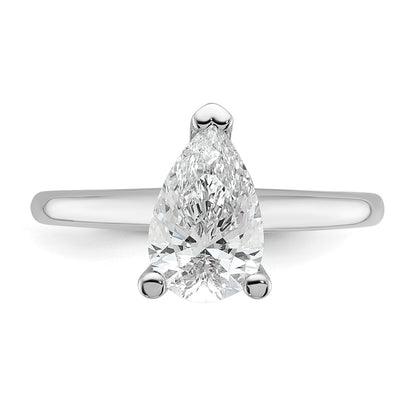 14k White Gold 1 1/2 Ct. Lab Grown Diamond VS/SI+ G+ Pear Solitare Engagement Ring