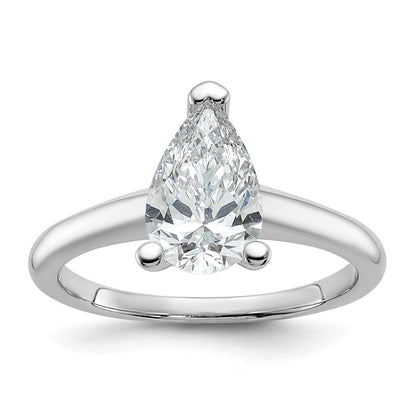 14k White Gold 1 1/2 Ct. Lab Grown Diamond VS/SI+ G+ Pear Solitare Engagement Ring