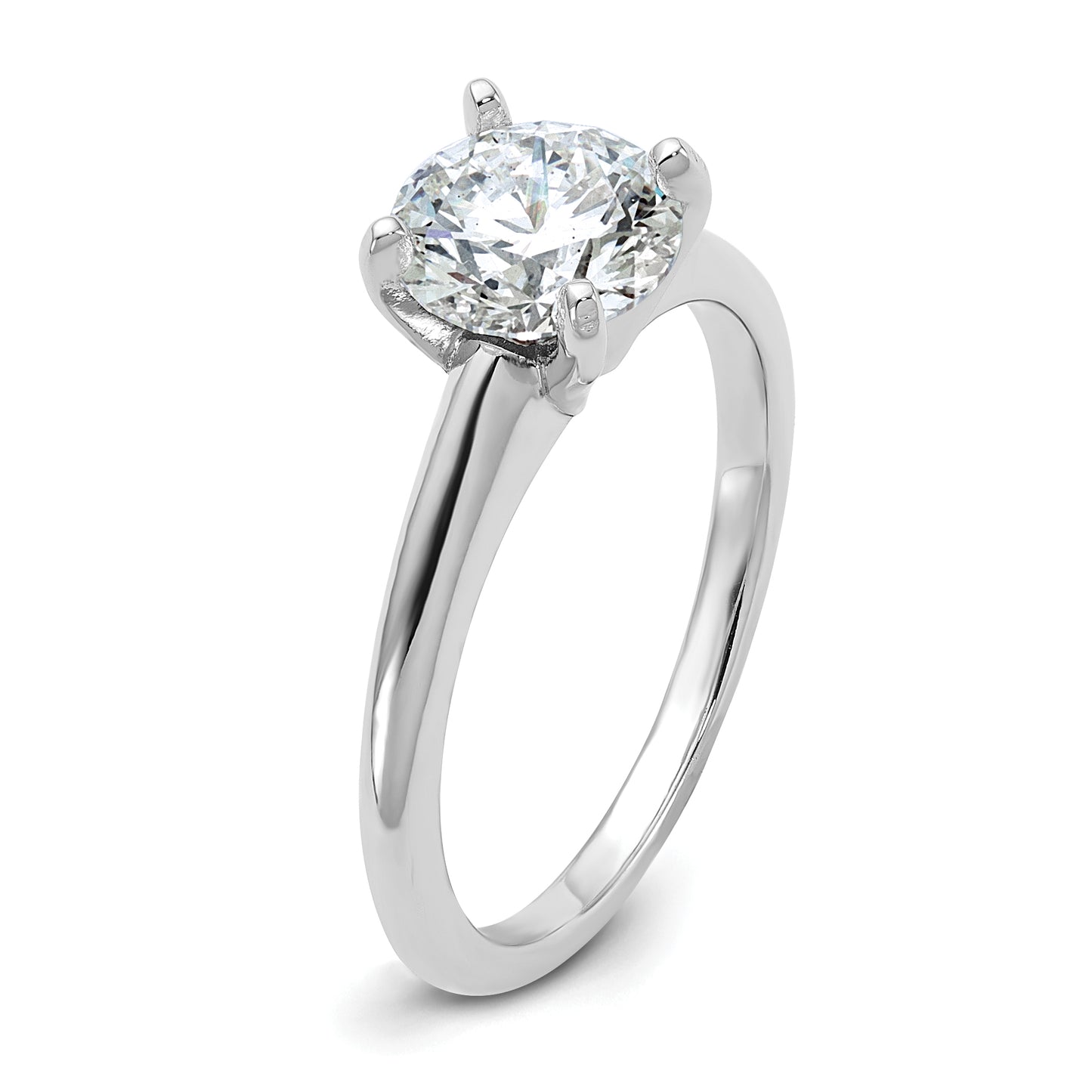 14k White Gold 1 1/2 Ct. Certified Lab Grown Diamond VS/SI+ G+ Round Solitaire Engagement Ring