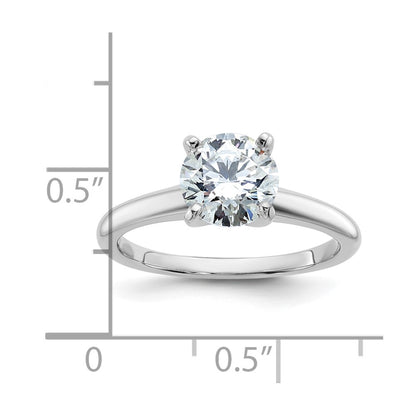 14k White Gold 1 1/2 Ct. Certified Lab Grown Diamond VS/SI+ G+ Round Solitaire Engagement Ring