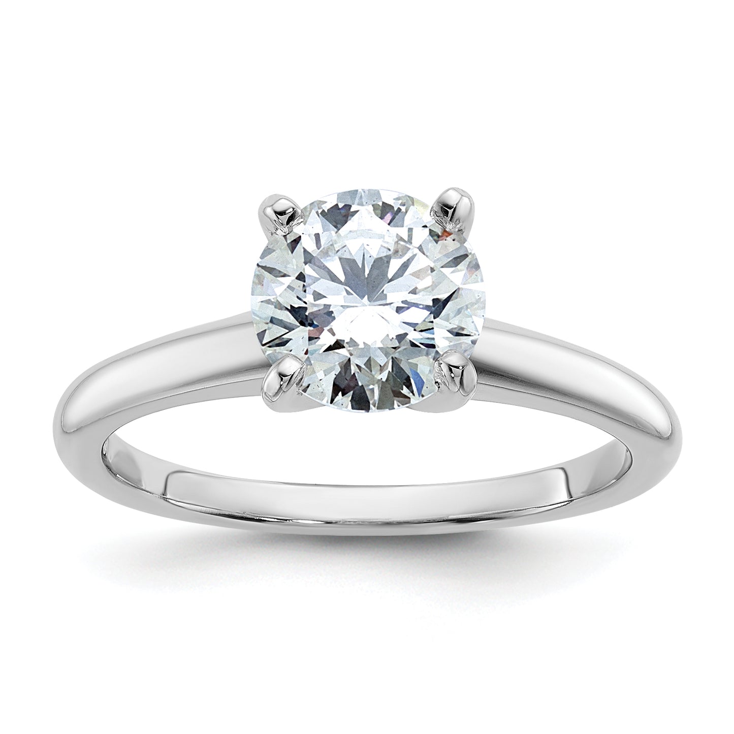 14k White Gold 1 1/2 Ct. Certified Lab Grown Diamond VS/SI+ G+ Round Solitaire Engagement Ring