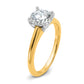 14k Two-tone 1 1/2 Ct. Lab Grown Diamond VS/SI+ G+ Round Solitaire Engagement Ring