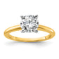 14k Two-tone 1 1/2 Ct. Lab Grown Diamond VS/SI+ G+ Round Solitaire Engagement Ring