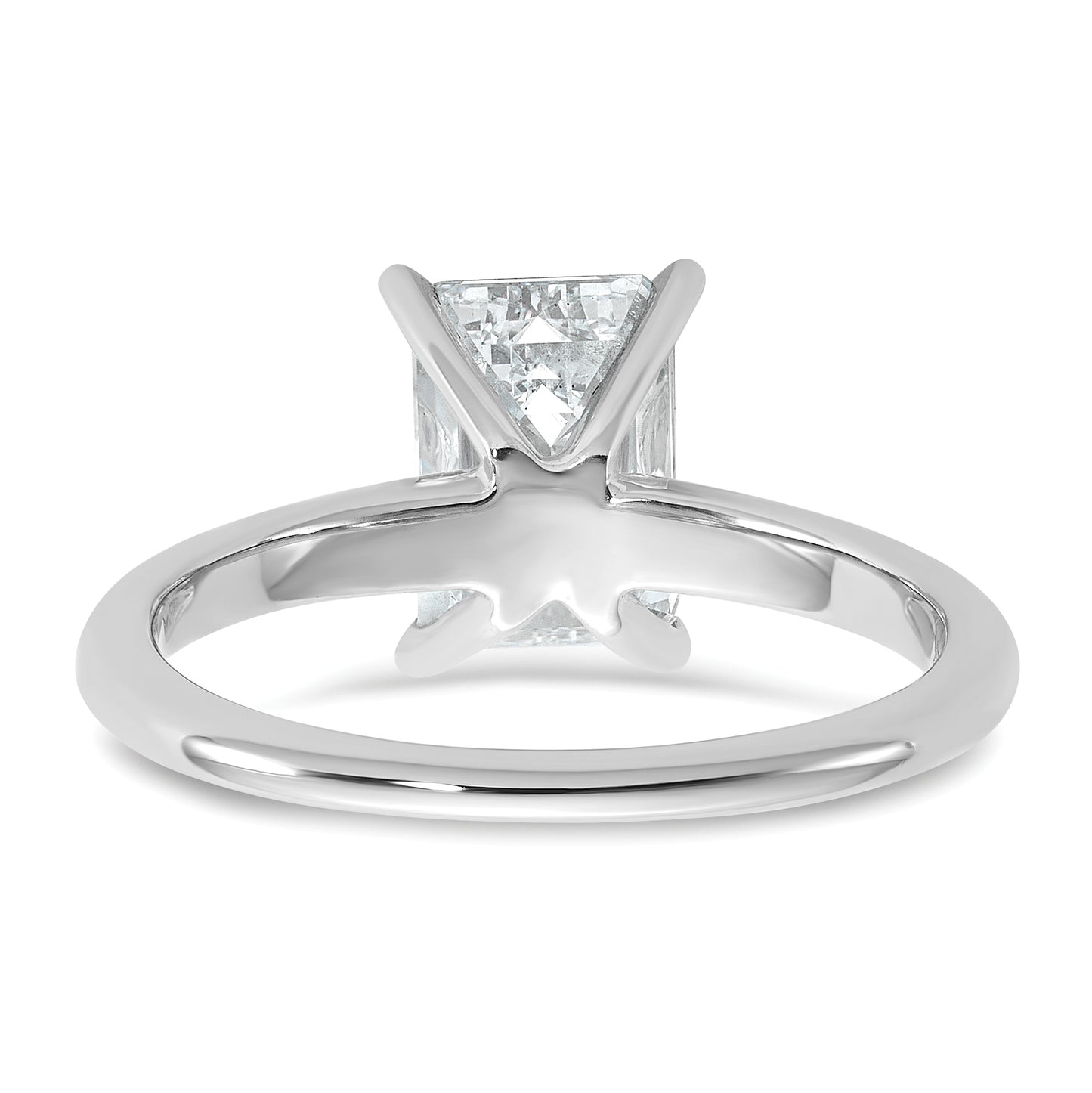 14k White Gold 2 Ct. Certified Lab Grown Diamond VS/SI+ G+ Emerald Solitare Engagement Ring