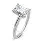 14k White Gold 2 Ct. Certified Lab Grown Diamond VS/SI+ G+ Emerald Solitare Engagement Ring