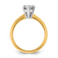 14k Two-tone 2 Ct. Certified Lab Grown Diamond VS/SI+ G+ Marquise Solitare Engagement Ring