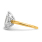 14k Two-tone 2 Ct. Certified Lab Grown Diamond VS/SI+ G+ Marquise Solitare Engagement Ring