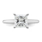 14k White Gold 2 Ct. Lab Grown Diamond VS/SI+ G+ Princess Solitare Engagement Ring