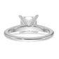 14k White Gold 2 Ct. Lab Grown Diamond VS/SI+ G+ Princess Solitare Engagement Ring