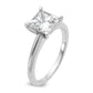 14k White Gold 2 Ct. Lab Grown Diamond VS/SI+ G+ Princess Solitare Engagement Ring