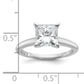 14k White Gold 2 Ct. Lab Grown Diamond VS/SI+ G+ Princess Solitare Engagement Ring