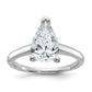 14k White Gold 2 Ct. Certified Lab Grown Diamond VS/SI+ G+ Pear Solitare Engagement Ring