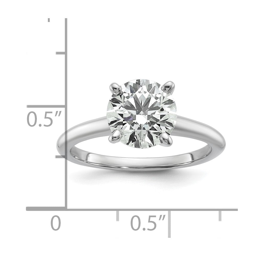 14k White Gold 2 Ct. Certified Lab Grown Diamond VS/SI+ G+ Round Solitaire Engagement Ring