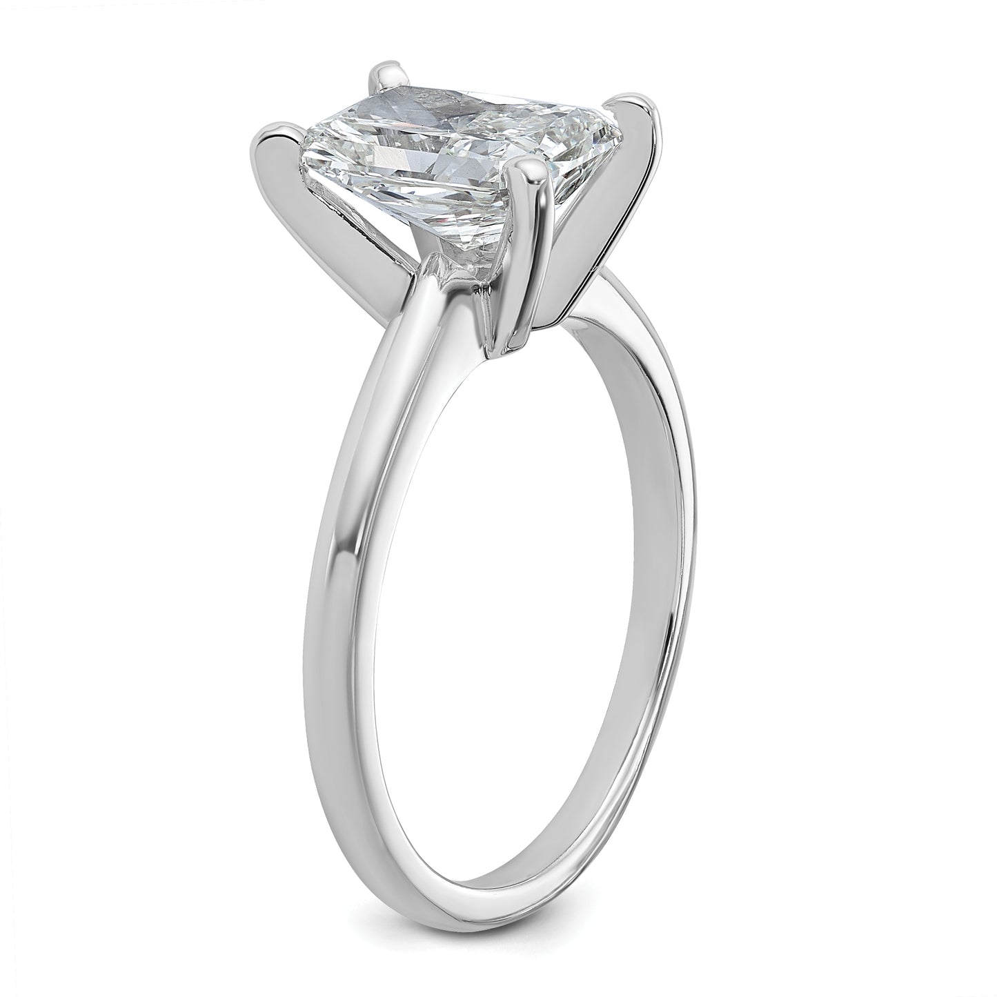 14k White Gold 2 Ct. Certified Lab Grown Diamond VS/SI+ G+ Radiant Solitare Engagement Ring