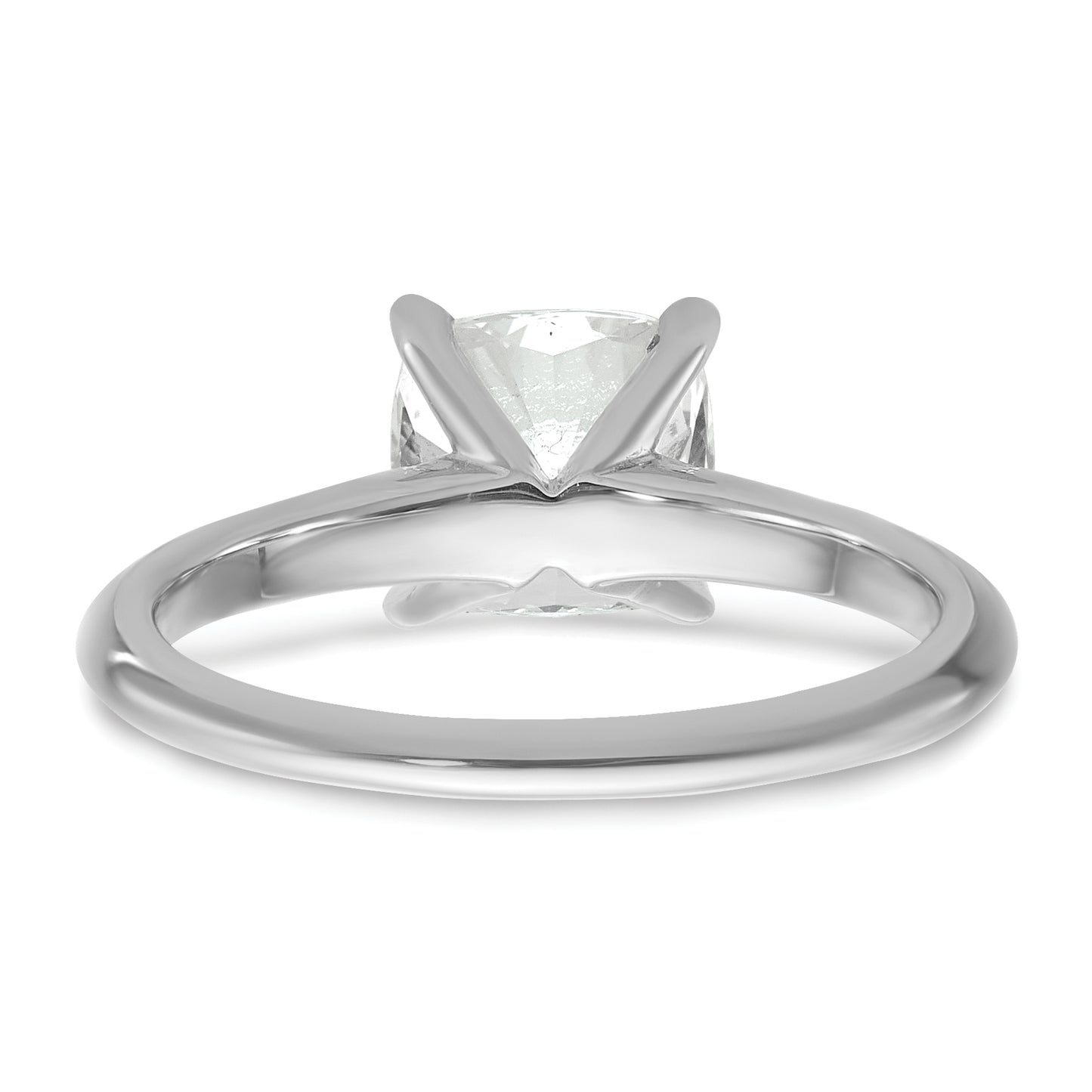 14k White Gold 2 1/2 Ct. Certified Lab Grown Diamond VS/SI+ G+ Cushion Solitare Engagement Ring