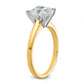 14k Two-tone 2 1/2 Ct. Certified Lab Grown Diamond VS/SI+ G+ Cushion Solitare Engagement Ring