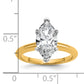 14k Two-tone 2 1/2 Ct. Certified Lab Grown Diamond VS/SI+ G+ Marquise Solitare Engagement Ring