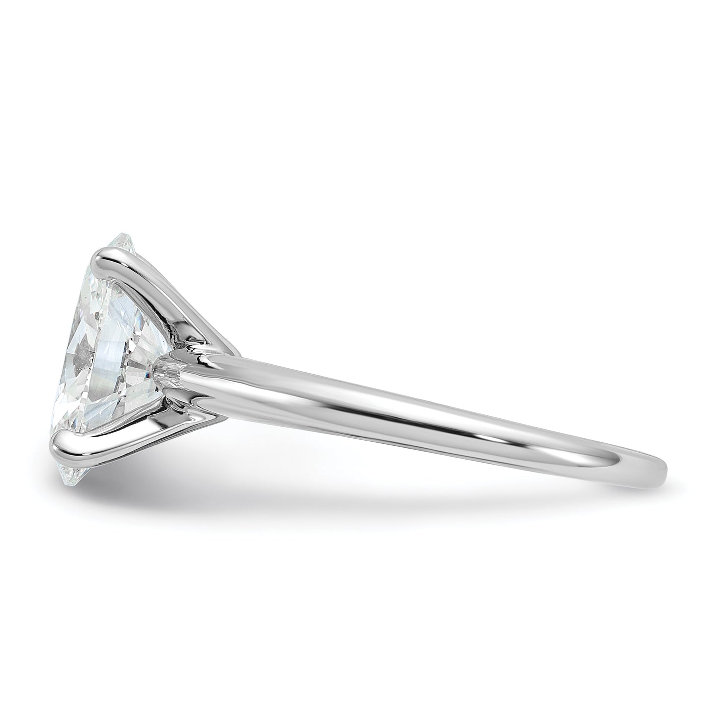 14k White Gold 2 1/2 Ct. Certified Lab Grown Diamond VS/SI+ G+ Oval Solitare Engagement Ring