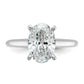 14k White Gold 2 1/2 Ct. Lab Grown Diamond VS/SI+ G+ Oval Solitare Engagement Ring