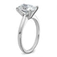 14k White Gold 2 1/2 Ct. Lab Grown Diamond VS/SI+ G+ Oval Solitare Engagement Ring