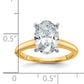 14k Two-tone 2 1/2 Ct. Certified Lab Grown Diamond VS/SI+ G+ Oval Solitare Engagement Ring