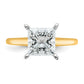 14k Two-tone 2 1/2 Ct. Lab Grown Diamond VS/SI+ G+ Princess Solitare Engagement Ring