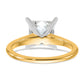 14k Two-tone 2 1/2 Ct. Lab Grown Diamond VS/SI+ G+ Princess Solitare Engagement Ring