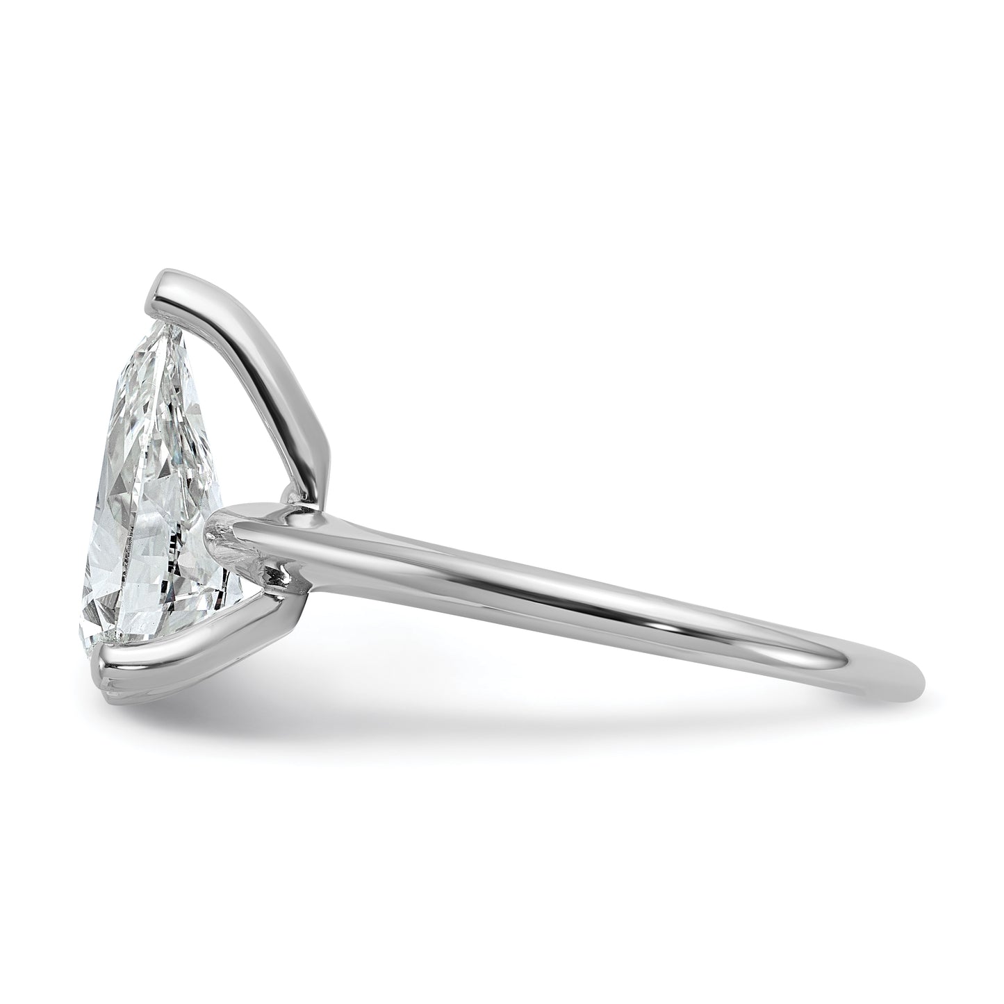 14k White Gold 2 1/2 Ct. Certified Lab Grown Diamond VS/SI+ G+ Pear Solitare Engagement Ring